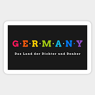 Germany, The Land of Poets and Thinkers Sticker